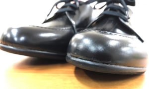 新品の靴に滑り止め&保護のハーフソール